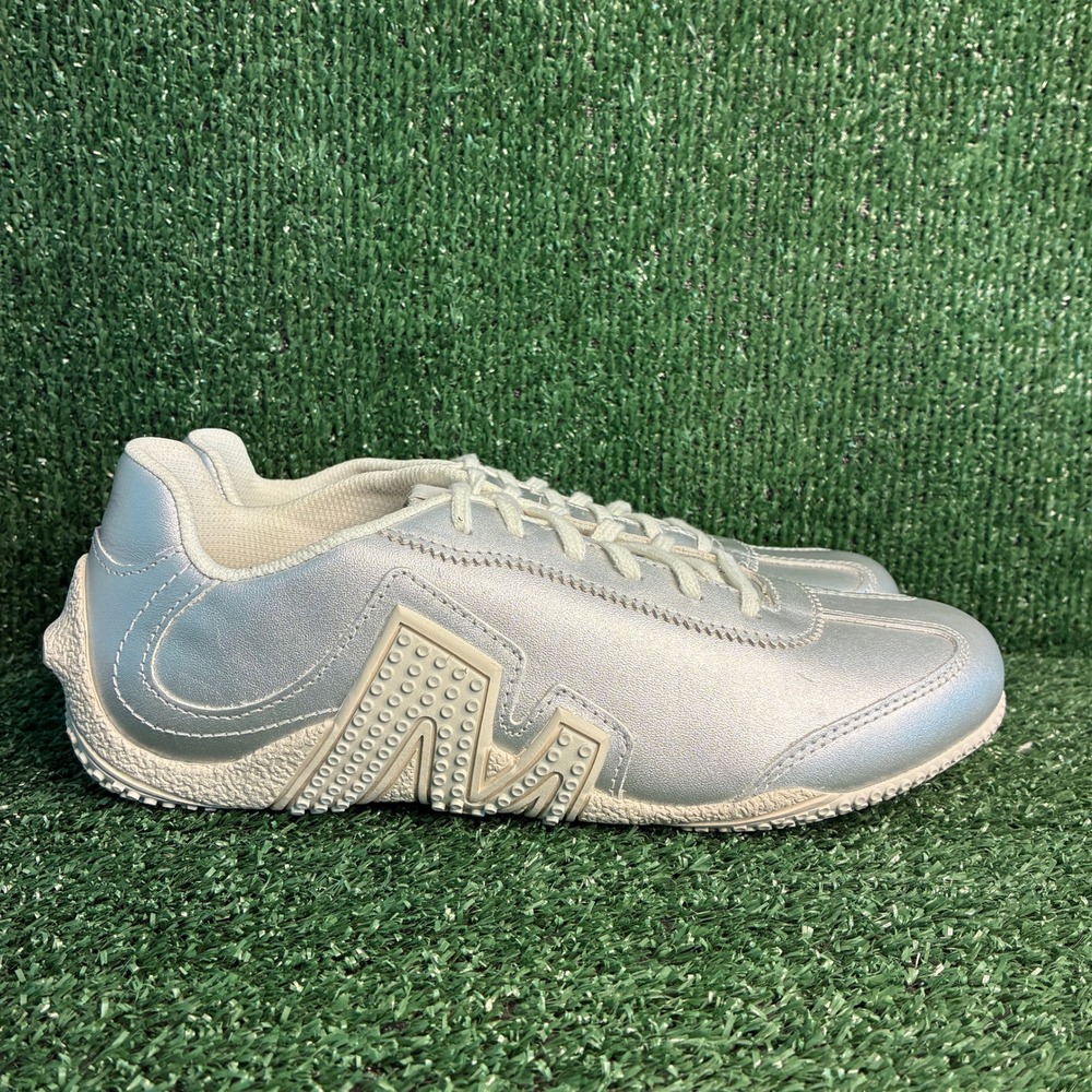NEW Merrell Relay Fly Vent Leather Metallic Gorpcore Sneakers Silver Womens 10.5
